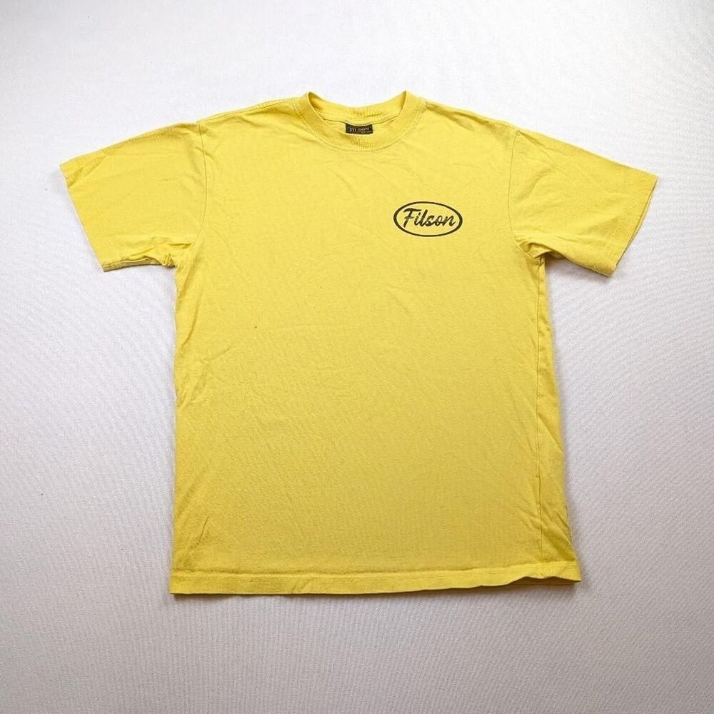 Yellow Filson T-shirt Nature Graphic Outdoor Active Tshirt Size Small - Picture 3 of 8